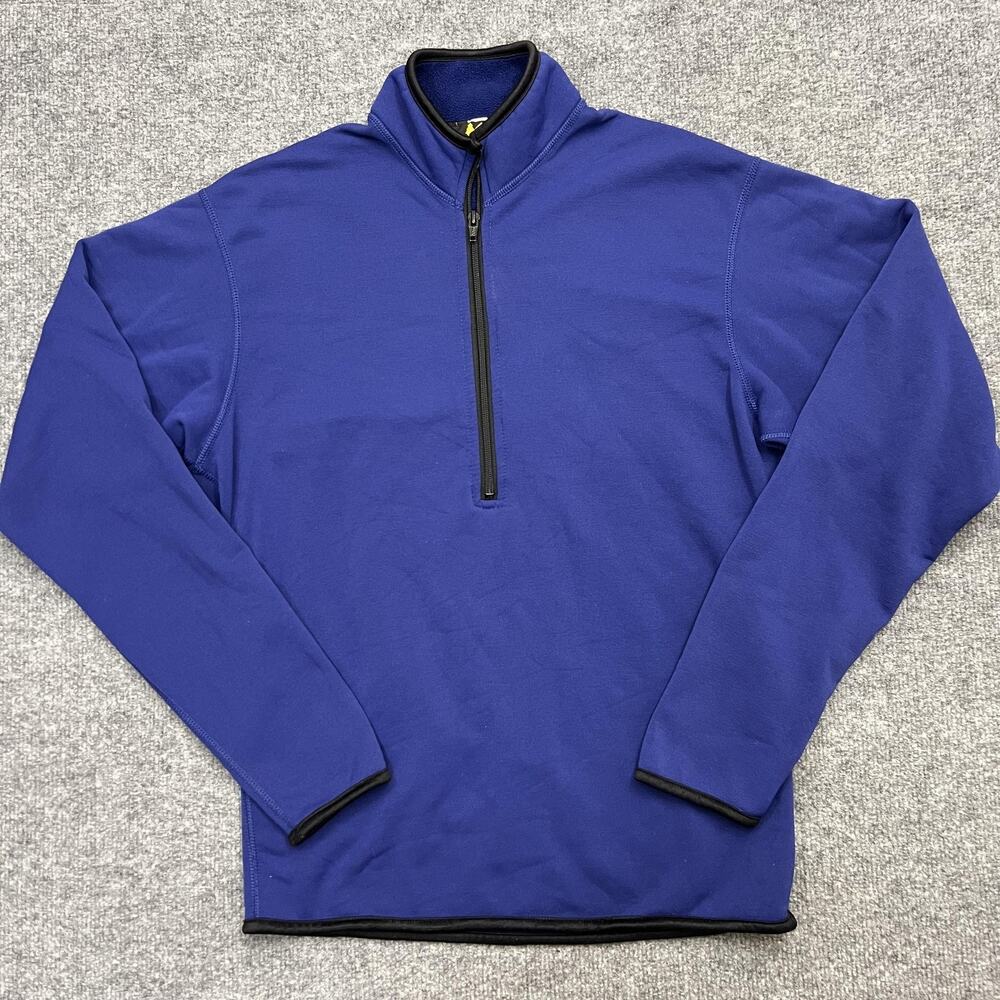 Vintage REI Pullover Mens Medium Blue Fleece Half Zip Outdoors Hiking 90s